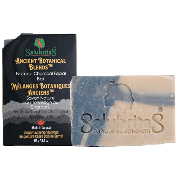Natural Charcoal Facial Bar Ginger Cedar Sandalwood