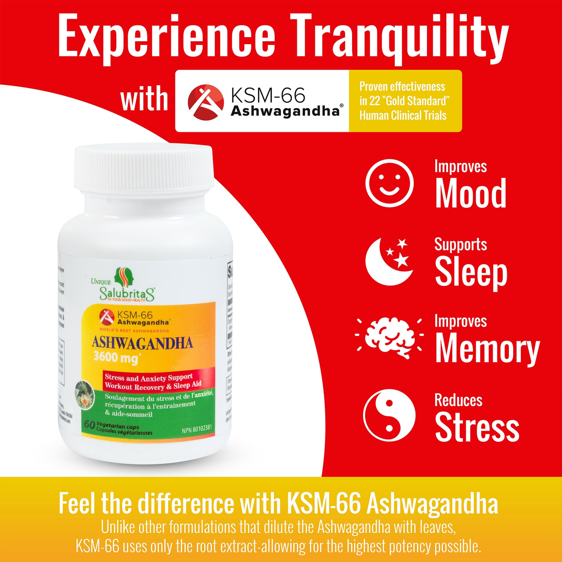 Ashwagandha KSM-66 Benefits for Mood, Sleep, Memory and Stress