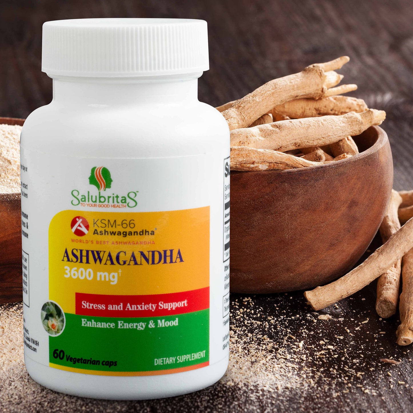 Ashwagandha KSM - 66 supplement with ashwagandha dried roots
