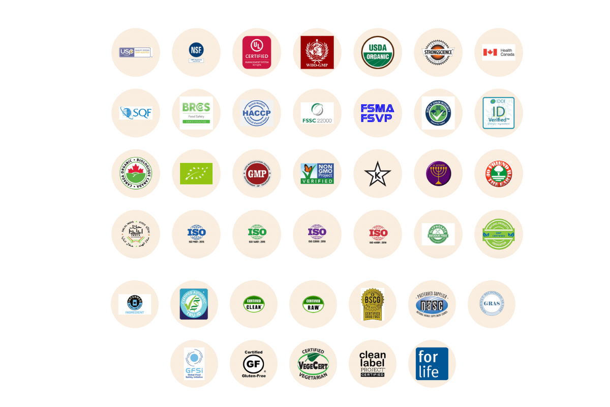 Natural certification logos